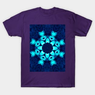 Neon Star kaleidoscope print. Unique kaleidoscope design T-Shirt